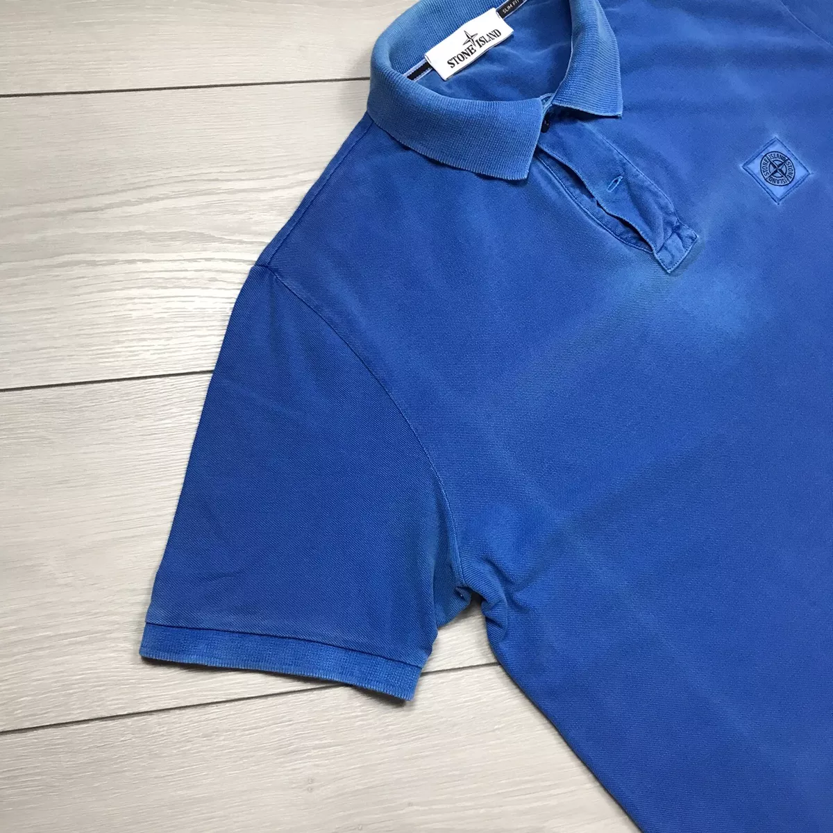 Louis Vuitton Vintage Cycling Polo Blue Grey. Size M0