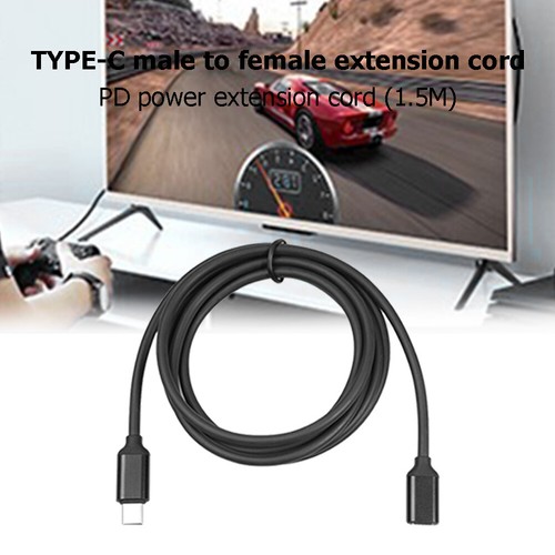 fr Câble d'extension USB C de 1,5 m, type C mâle à femelle, cordon d'extension d - Zdjęcie 9 z 11
