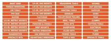 Toolbox Organizational Magnetic Labels Advanced Set By DCM Solutions