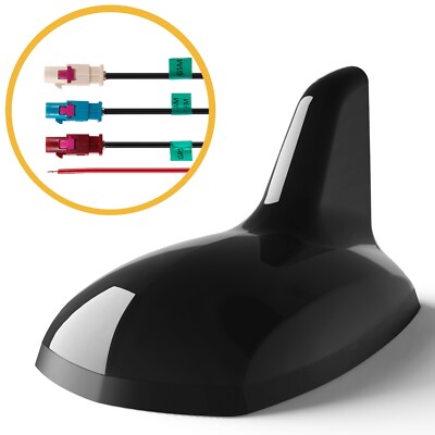 NAVITEC Autoantenne SHARK FM GPS GSM mit FAKRA schwarz passend für Audi Vw Skoda