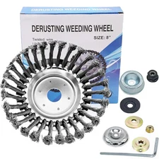 8 Inch Trimming Head Wire Wheel Brush Cutter Weeder Head Strap Adapter Kit