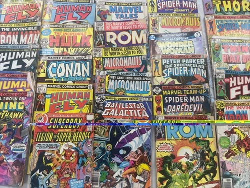 Vintage Marvel Silver Age 1960s 1970s Spiderman Iron Man  Thor Hulk comic lot