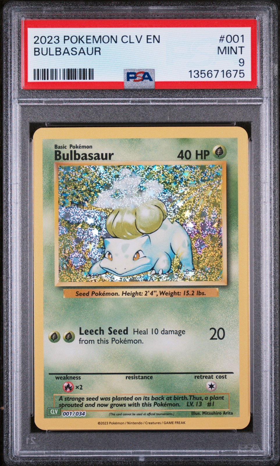 2023 #001 BULBASAUR PSA 9