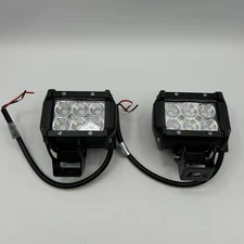 Nilight LED Pods (2) 4Inch 18W Flood Fog LED Light *Read Description Lights Only