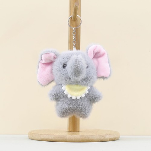 Plush Elephant Keychain With Soft Pp Cotton Filling And Able Animal ...