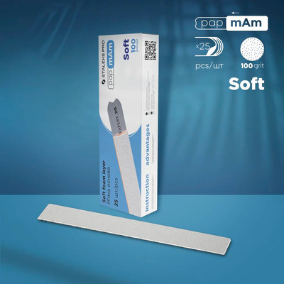 Staleks White Disposable Papmam Files (Soft Foam Layer) EXPERT 20 100 Grit (25 P