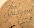 Vtg  Studio Hand Crafted Stone Ware Candle Holder Don Glasgow Pottery Signed '87 — photo 8