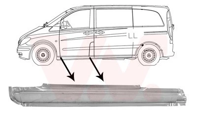 VAN WEZEL Einstiegblech Links für MERCEDES-BENZ Viano Vito / Mixto  - Bild 1 von 1