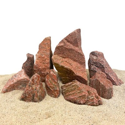 AquaOne Aquarium Naturstein Red Wood Rock 25 kg Mix Größe M-XL Aquascaping Stein