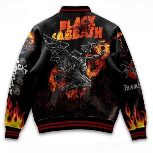 Sabbath Double-faced flannel Baseball Jacket