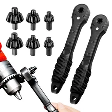 2 in 1 Drill Chuck Ratchet Two-head Spanner Key Drill Chuck Ratchet Wrench Tool