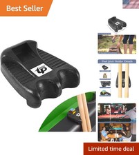 2-Cue Portable Pool Stick Holder: Rubber Billiard Rack with Chalk Accessory