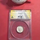 1919 Mercury Dime AU 58 FSB
