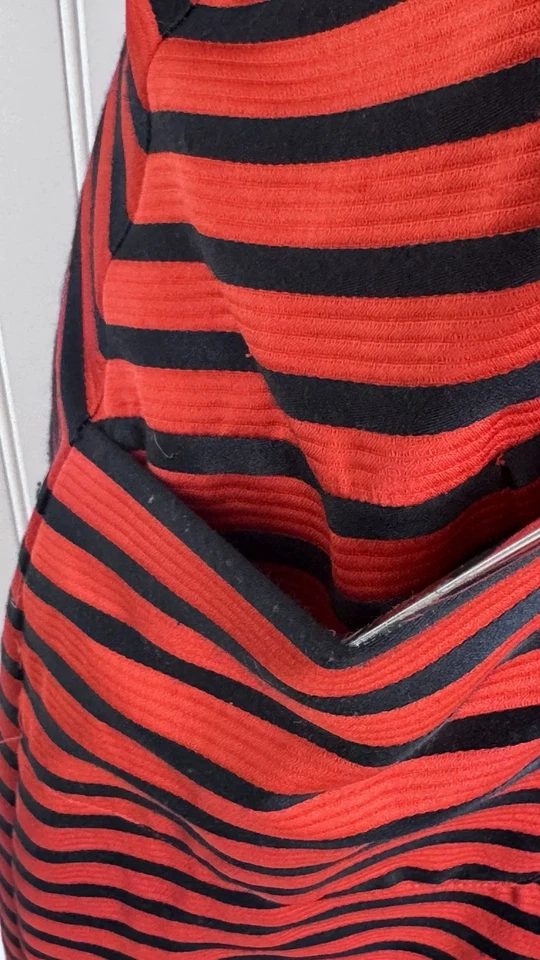 Vestido Louis Feraud Vintage Para Mujer Funda Manga Corta Rojo y Negro Talla 10 Foto 4 de 4