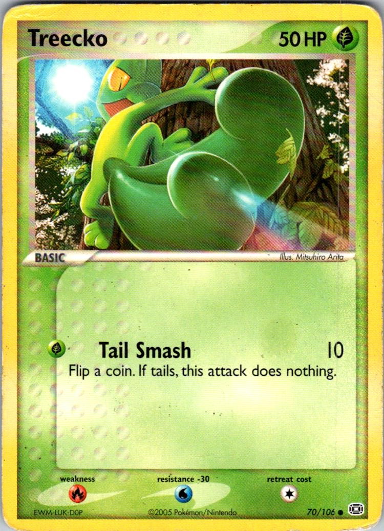 Treecko 70/106 Common Emerald Pokemon Lightly Played