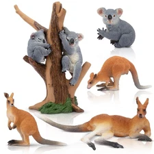 Toymany 7pcs Australian Wildlife Animal Figurine  Realistic Collectible  Toy Set