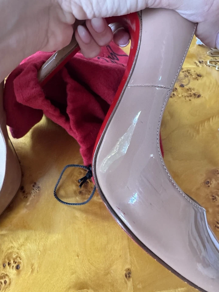 Christian Louboutin - PIGALLE 85mm- Size 38 - Patent Nude Leather - Image 3 of 4