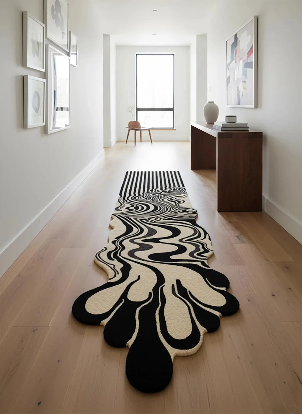 Hand-Tufted Wool Runner Rug: Melting Design, Custom Size
Opens in a new window or tab