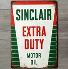 Sinclair Extra Duty Motor Oil 8 x 12 Vintage Novelty Metal Sign Made In USA