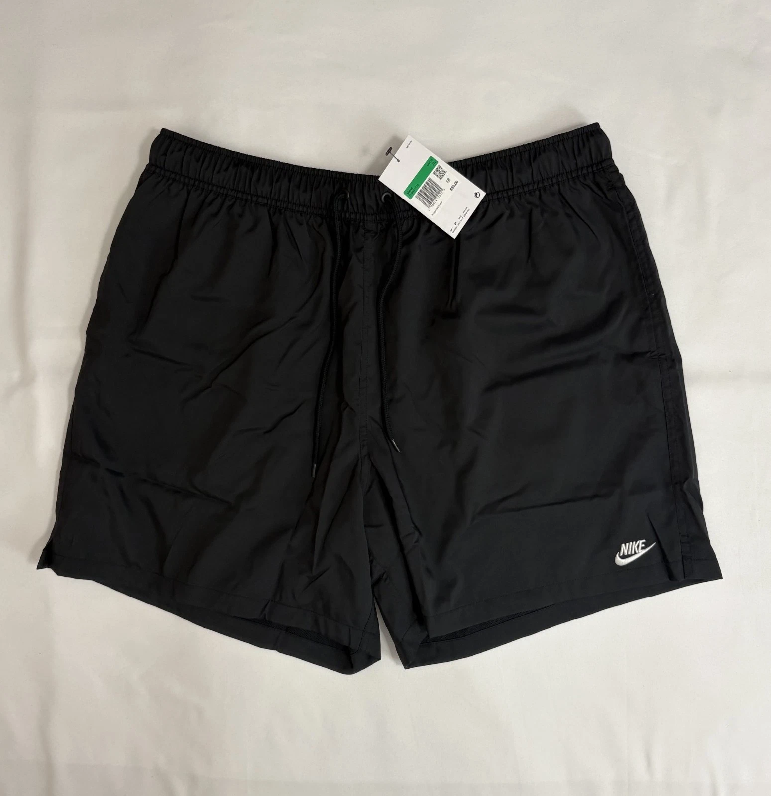 Nike Club Flow Men's Black Woven Shorts Mesh Lined Sz Extra Large NEW FN3307-010