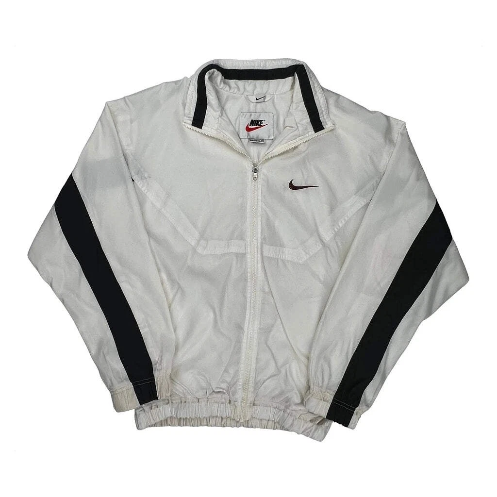 Nike Spellout Windbreaker - Large White Polyester
