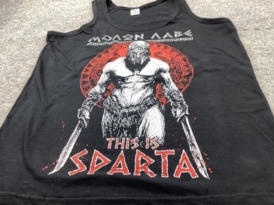 This is Sparta Shirt Mens Large Bkack Tank Top