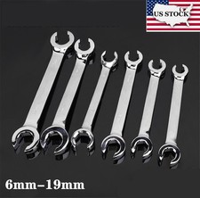 6pcs Metric Flare Nut Spanner Wrench Set For Brake Ac Diesel Lines Injectors