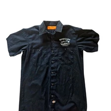 Dickies Renegade Classics Work Shirt Motorcycle Garage Button Front Size M
