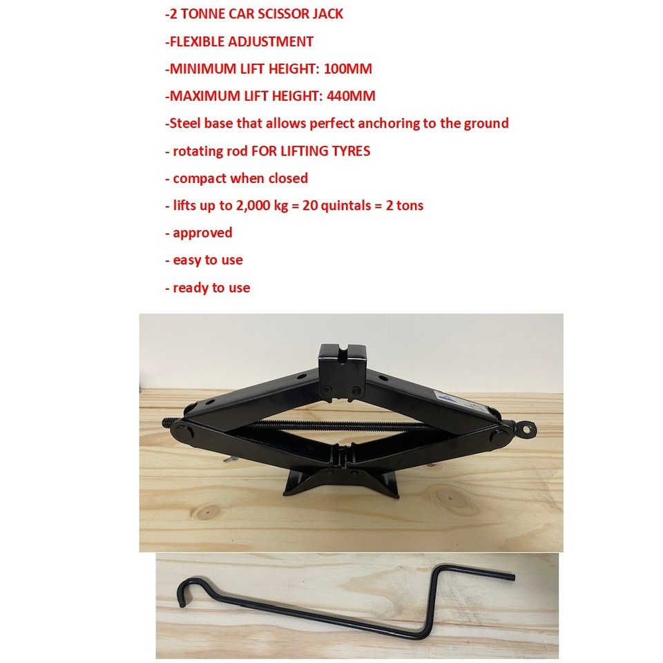Cric Crick A Pantografo Sollevatore Manuale 2 Tonnellate Auto Ruote 2000Kg 2.OTA 637723466693