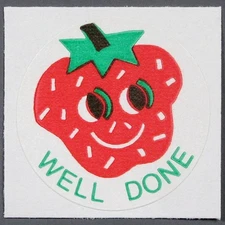 CTP 1977 Scratch and Sniff Sticker STRAWBERRY