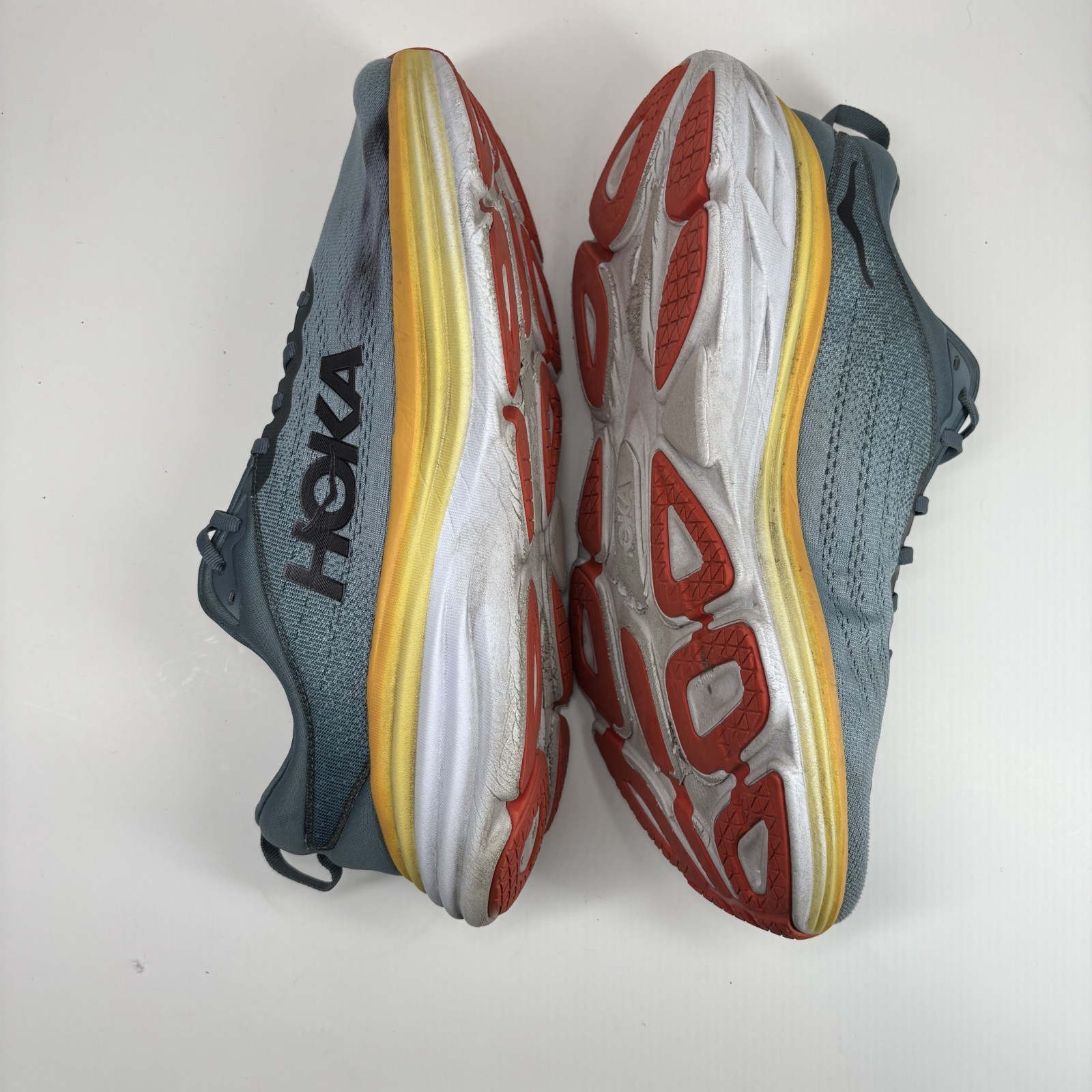 HOKA Bondi 8 Men's US 11.5 2E Goblin Blue/Mountain Spring Wide Road Running Shoe thumbnail 18