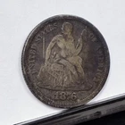 1876-CC Liberty Seated Dime - VG Details, Dark (#60550-L)