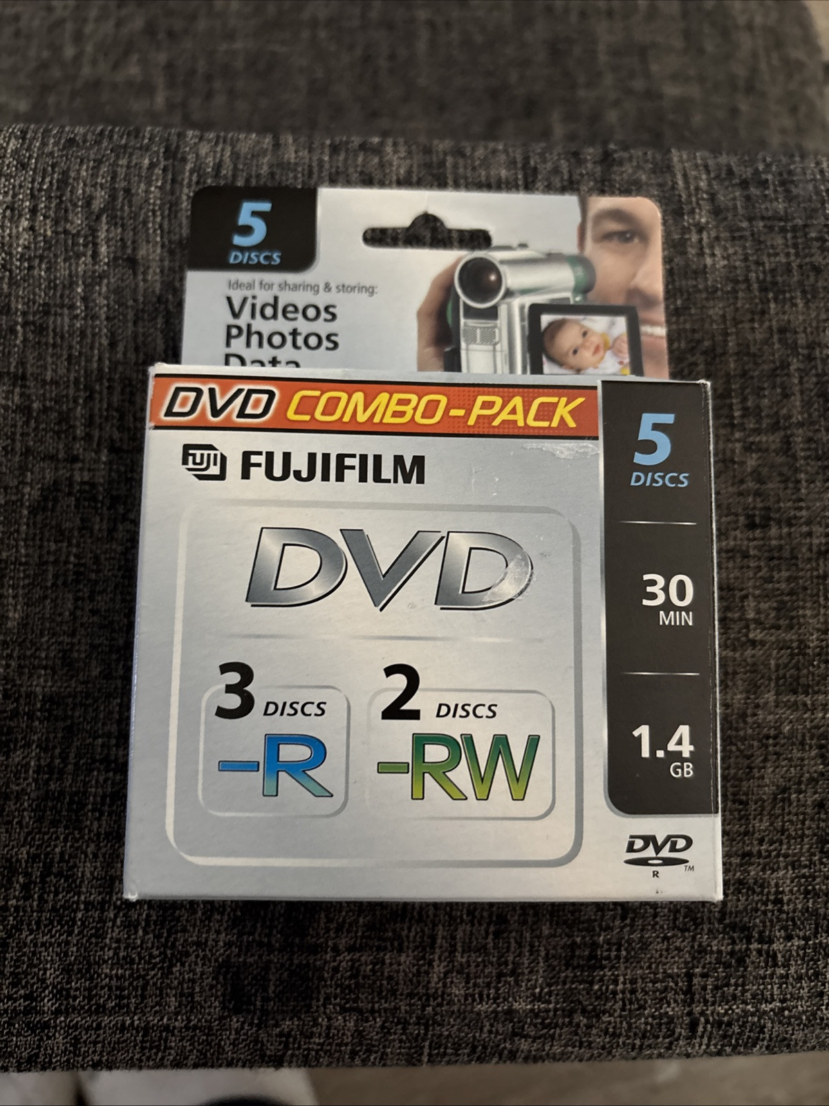 Fujifilm Mini DVD-R 3PCS/DVD-RW 2PCS Jewel Case Camcorder (5 Discs) 25302434