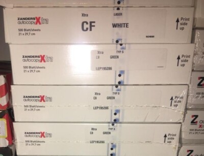 60 g/qm Zanderst NCR Papier A4 grün Top 2000 Blatt
