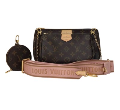 LOUIS VUITTON Rose Pink Monogram Canvas Multi Pochette Accessories
