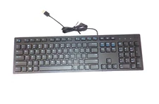 Dell OEM USB Wired Slim Keyboard KB216P Black 6WMN0