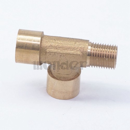 1/8" BSP Male x Female x Female Tee 3 Ways Splitter Brass Pipe Connector - Picture 1 of 5