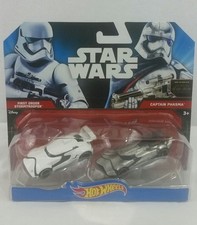 STAR WARS HOT WHEELS PACK NO.7 First Order Stormtrooper and Captain Phasma New!