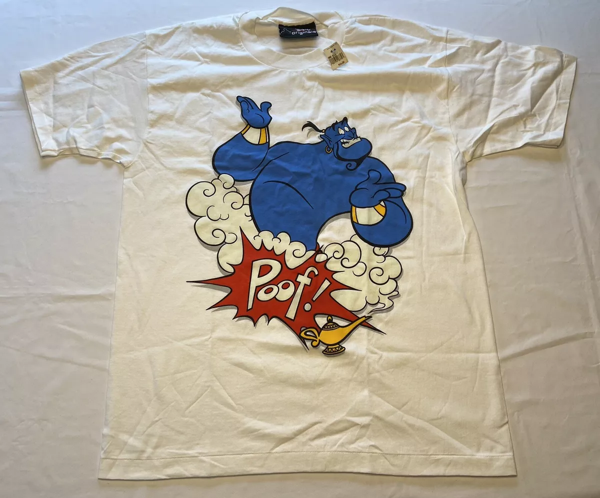 RARE Vintage 90’s Disney Genie “Poof” Aladdin T-Shirt Original Tag!!