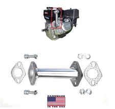 Exhaust Pipe Extension for log Splitter, Predator 212 / 224, Honda GX160  GX200