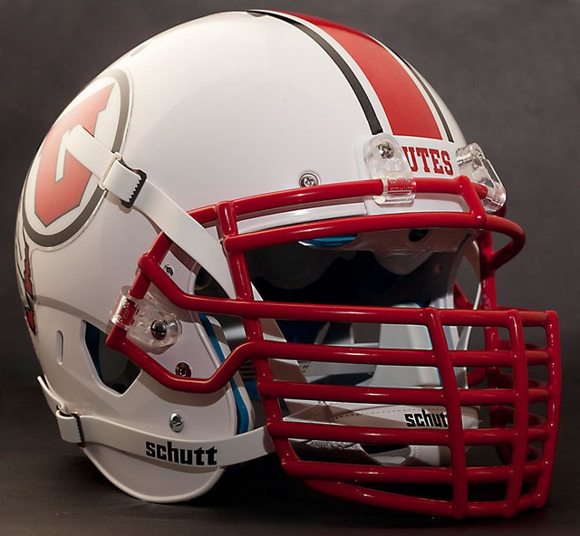 *CUSTOM* UTAH UTES Schutt AiR XP AUTHENTIC Football Helmet "BIG GRILL
