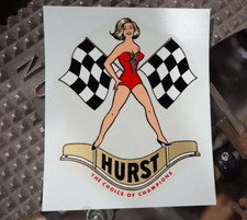 Vintage Original Hurst Water Decal Hot Rod Drag Racing Auto Gasser Nhra Scta Old