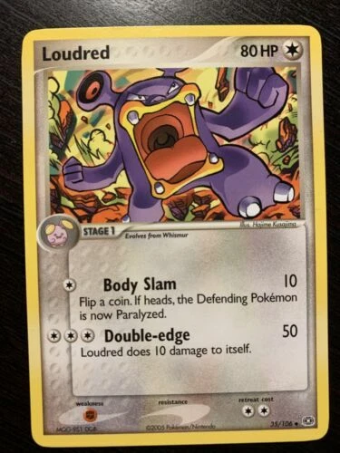 Pokemon Loudred  35/106  Uncommon Ex Emerald NEAR MINT