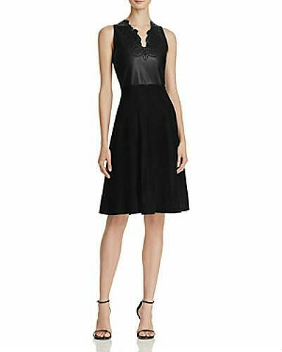 green emerald velvet dress Faux Leather Flare Dress Warm Caramel