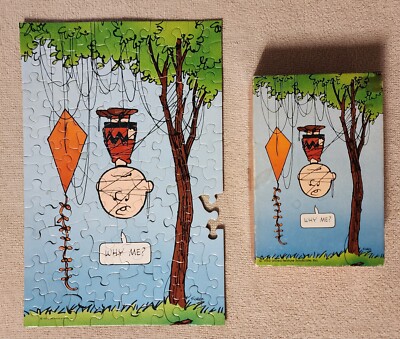 Vintage Springbok Peanuts Charlie Brown Puzzle 100 pc Why Me PZL4722 Incomplete