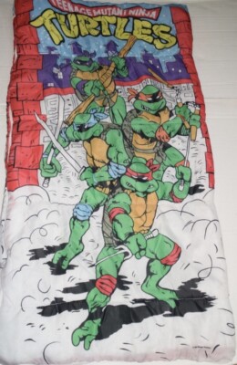 Vintage 1988 Teenage Mutant Ninja Turtles Youth Sleeping Bag