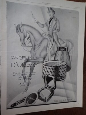 D'ORSAY LE DANDY Creme, Puder er rouge d'ORSAY Pub Papier ILLUSTRATION 1929