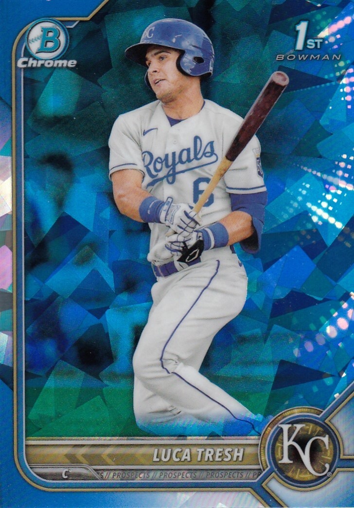 LUCA TRESH BOWMAN CHROME BLUE SAPPHIRE 1ST ROOKIE RC ROYALS #BCP-136 2022 22