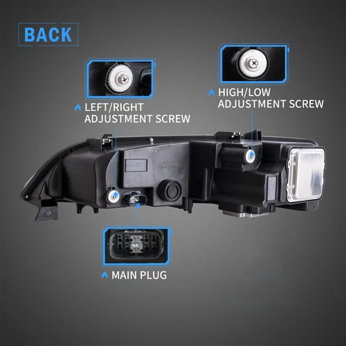 VLAND LED Headlights For 2003-2008 Mazda 6 First Gen(GG1) Factory Halogen Models - Picture 10 of 12