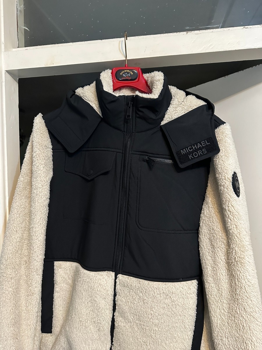 Michael kors Men's MTX35933 Black/Black black/Dune hoodie fleece jacket  Authen